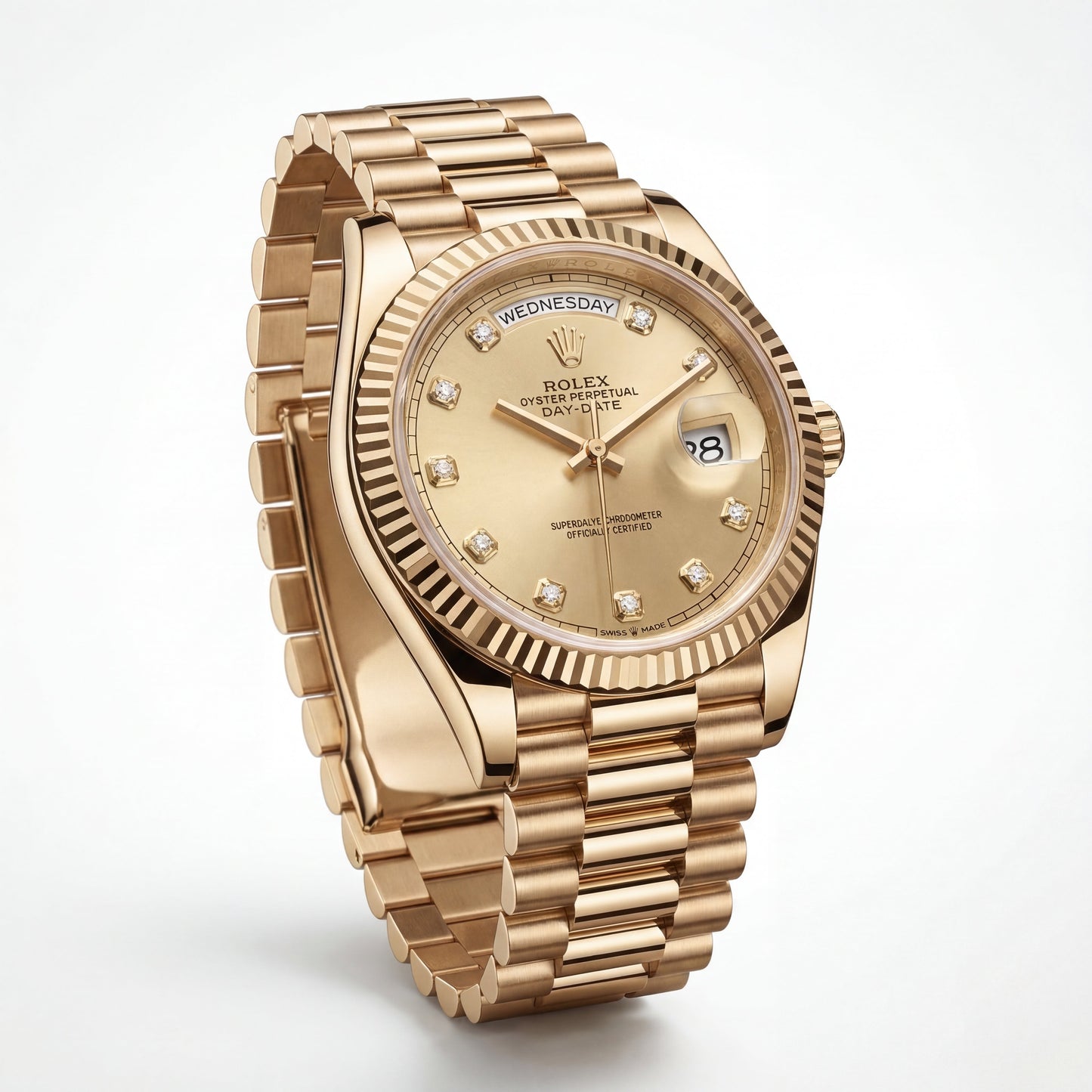 Centrix Gold Diamond Day-Date Watch