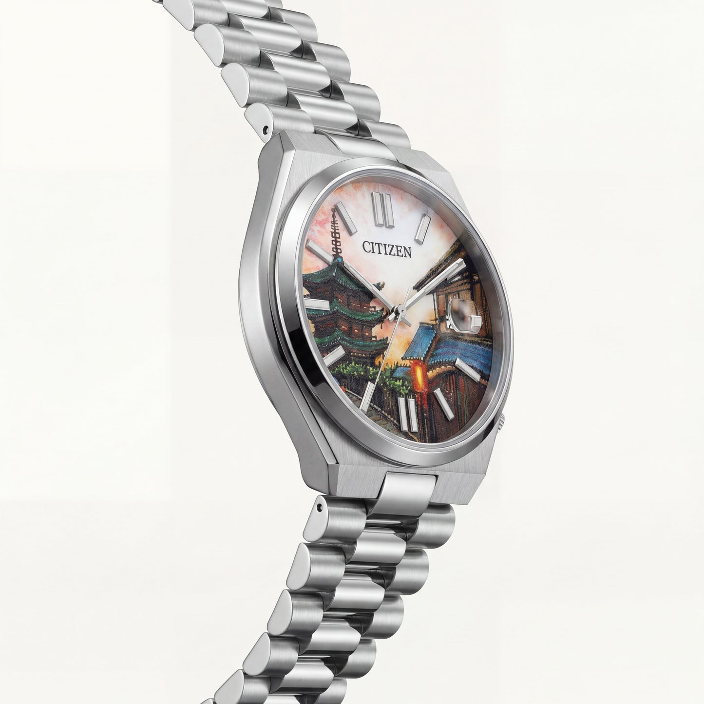 Kyoto Heritage Art Dial Silver Watch