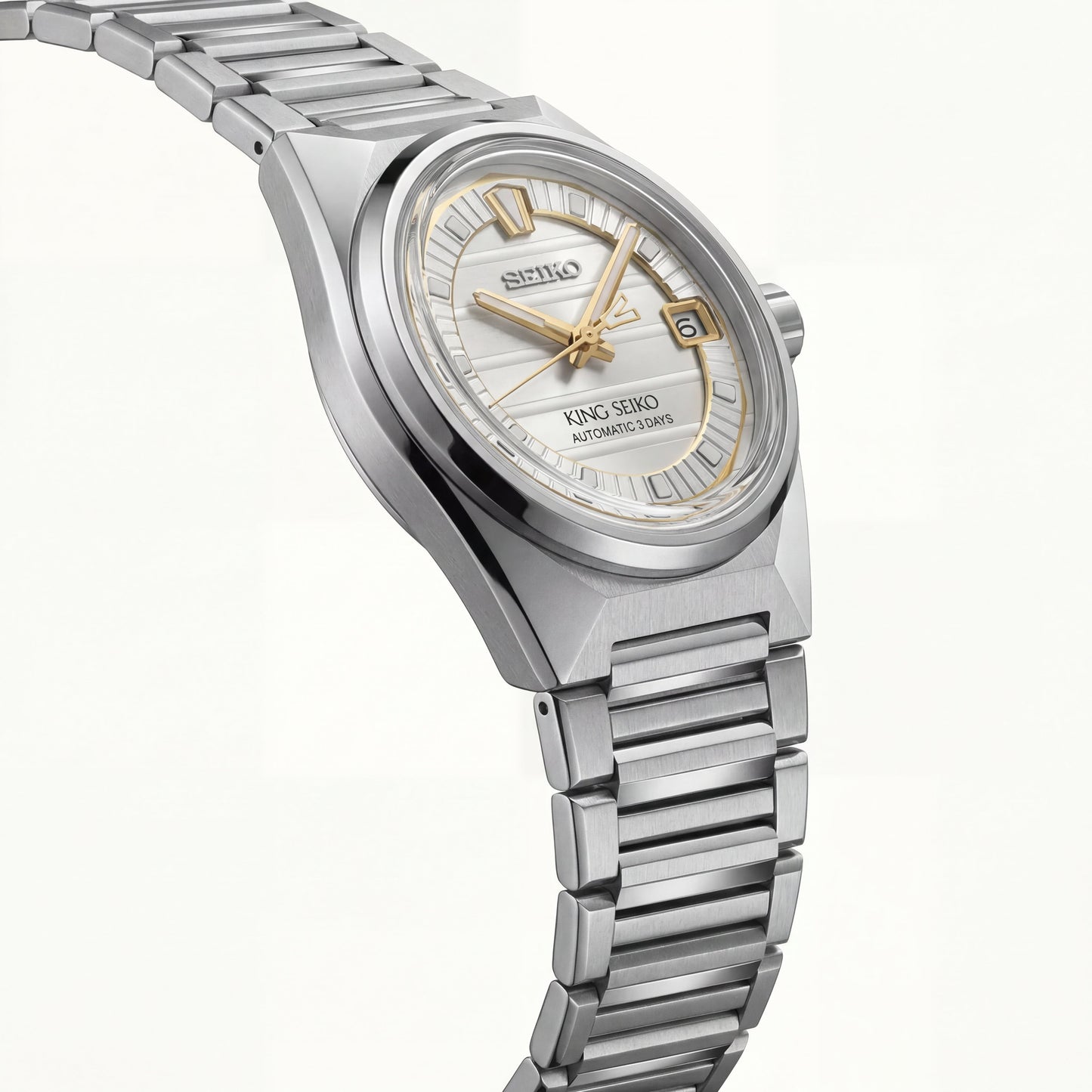 Classic Ice White Automatic Steel Watch – 3-Day Power Reserve