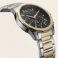 Centrix Onyx Black Silver–Gold Chronograph Watch