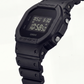 Classic All-Black Digital Men’s Watch with Shock-Resistant Square Case
