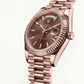 Rose Gold Day-Date President-Style Luxury Men’s Watch with Brown Dial