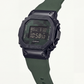 Olive Green Digital Shock-Resistant Men’s Watch with Tactical Resin Strap