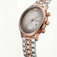 Two-Tone Rose Gold Chronograph Luxury Women’s Watch with Champagne Dial
