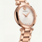 Rose Gold Stainless Steel Case Ivory White Dial Luxury Medusa Bracelet Watch – Women
