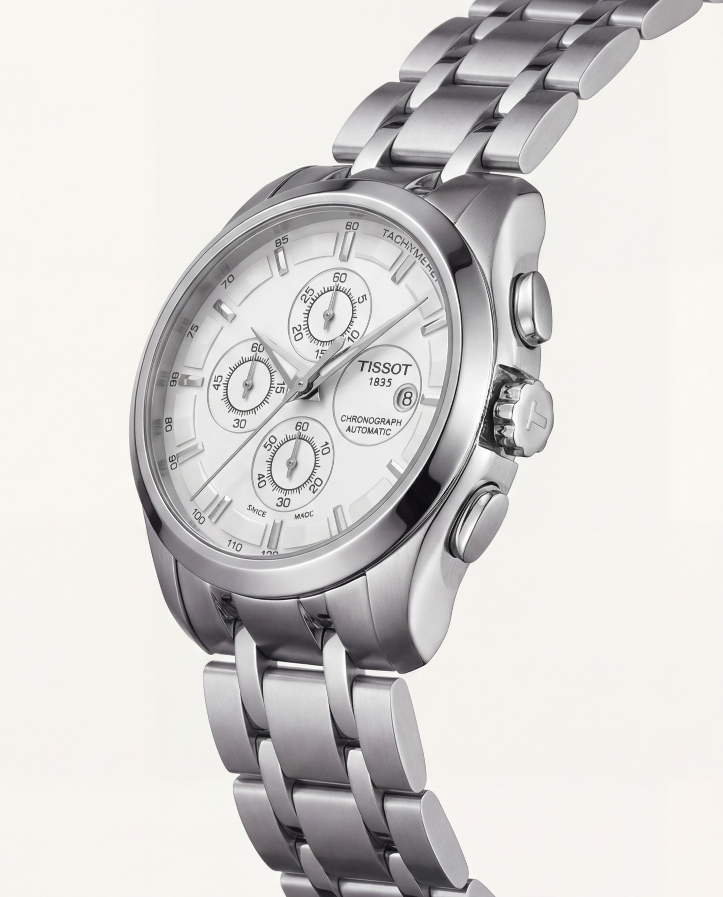 Classic White Dial -Style Chronograph Men’s Watch