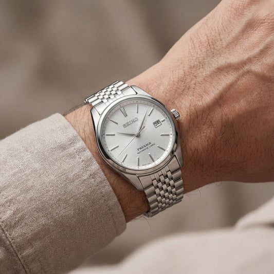 Silver Textured Dial Automatic Classic Men’s Watch