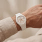 White Ceramic Rose Gold Chronograph Men’s Watch