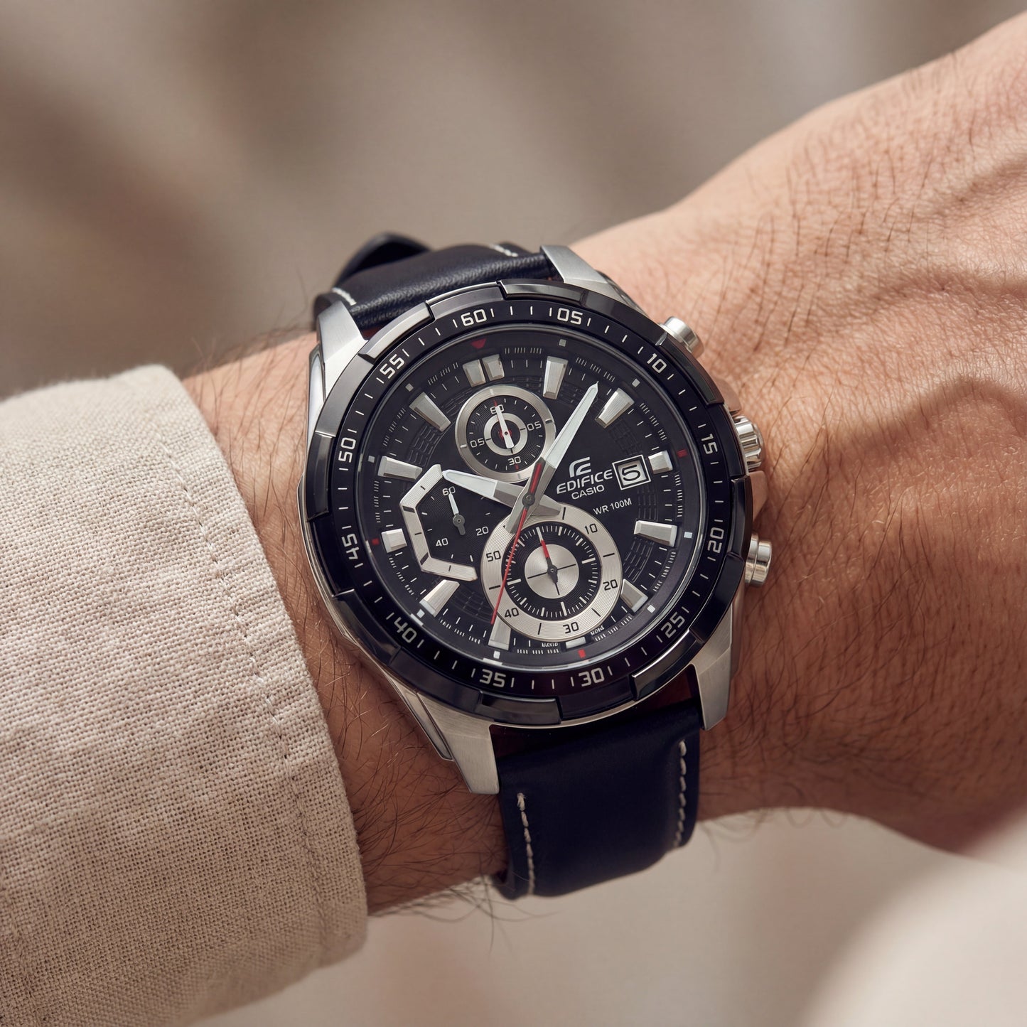 Premium Black Dial Chronograph Watch for Men