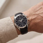 Black Dial Automatic Chronograph Men’s Leather Strap Watch