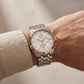 Men’s Silver & Rose Gold Chronograph Style Watch – Premium Design