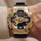 Gold & Navy Heavy-Duty Hybrid Chronograph Sports Watch