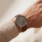 Classic Minimal Brown Dial Leather Strap Watch