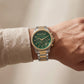 Centrix Emerald Green Two-Tone Chronograph Watch