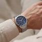 Centrix Deep Blue Silver Chronograph Watch