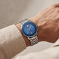 Ocean Blue Silver Minimalist Men’s Watch