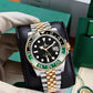 Premium Two-Tone GMT Style Luxury Watch Green Black Bezel Jubilee Bracelet Classic Business Watch – Men