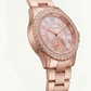 Rose Radiance Crystal Watch – Blush Gold Edition
