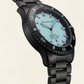Premium Black Stainless Steel Diver Style Watch Ice Blue Dial Date Display Sport Luxury Watch – Men