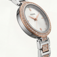 Silver Radiance Crystal Watch – Two-Tone Luxe Edition