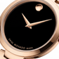 Rose Gold Minimalist Black Dial Luxury Bracelet Watch – Women