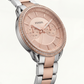 Two-Tone Rose Chronograph Crystal Bezel Watch – Signature Luxe Edition