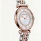 Pearl Halo Crystal Watch – Two-Tone Rose Edition