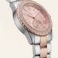 Blush Harmony Crystal Watch – Two-Tone Luxe Edition