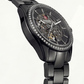 Men’s Premium Skeleton Automatic Watch with Crystal Bezel – Black Steel Edition