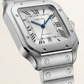 Silver Square Automatic Roman Dial Steel Watch
