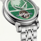 Emerald Green World Dial Open-Heart Automatic Men’s Watch