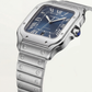 Midnight Blue Square Automatic Roman Dial Steel Watch
