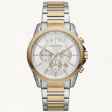 Centrix Ivory Silver–Gold Chronograph Watch
