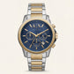 Centrix Royal Blue Silver–Gold Chronograph Watch