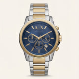 Centrix Royal Blue Silver–Gold Chronograph Watch