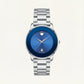 Ocean Blue Silver Minimalist Men’s Watch