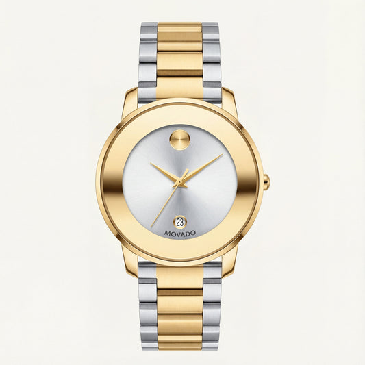 Elite Gold Silver Minimalist Men’s Watch