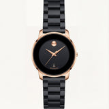 Black Dial Rose Gold Bezel Men’s Minimalist Stainless Steel Watch