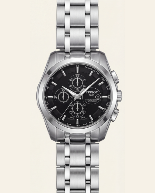 Premium Stainless Steel Chronograph Black Dial Men’s Watch