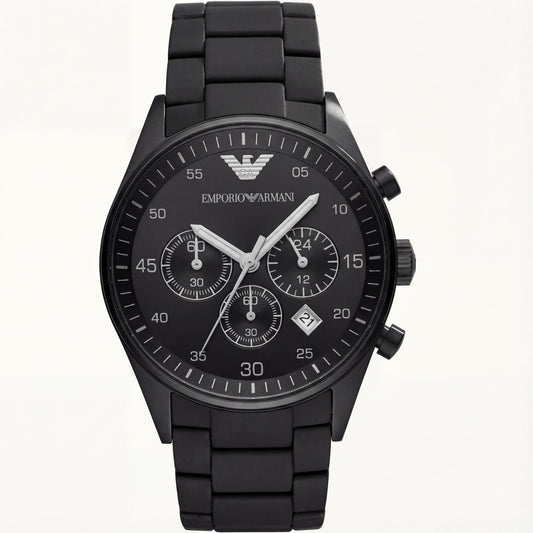 All Black Chronograph Stainless Steel Men’s Watch