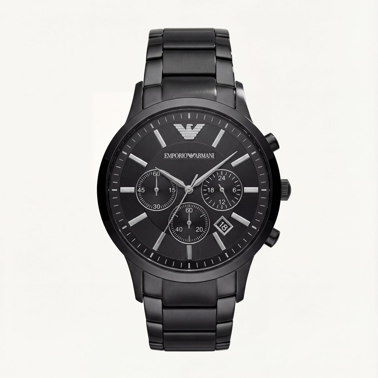 Luxury Full Black Chronograph Style Wrist Watch