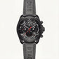 All-Black Skeleton Chronograph Watch for Men – Racing Edition