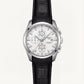 Luxury Chronograph Style Watch with Tachymeter Dial & Leather Strap