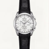 Luxury Chronograph Style Watch with Tachymeter Dial & Leather Strap
