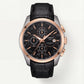 Premium Chronograph Style Watch – Black Dial & Rose Gold Finish