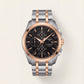 Luxury Black Dial Two-Tone Chronograph Watch for Men