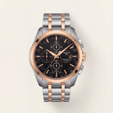 Luxury Black Dial Two-Tone Chronograph Watch for Men