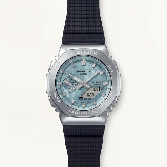 Ice Blue Hybrid Solar Sports Protection Watch