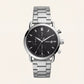 Classic Black Dial Stainless Steel Chronograph Watch