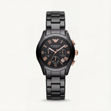 Black Ceramic Rose-Gold Accent Chronograph Watch